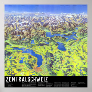 Poster " Schweiz : 2021/heute - Zentralschweiz Panorama