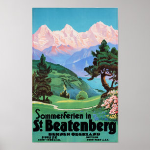 Poster " Schweiz : 2022/heute Kt. Berne - St. Beatenberg.