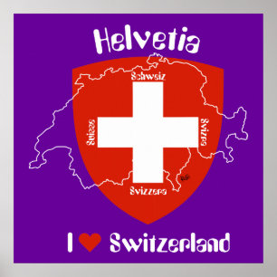 Poster Schweiz, Suisse, Svizzera, Svizra, Switzerland
