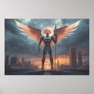Poster  Sci Fi Fantasy: Sentinel of the Crimson Dawn