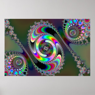 Poster scie à chaîne - fractale