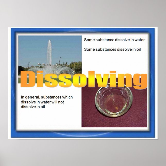 Poster Science, chimie, dissolution (Devant)