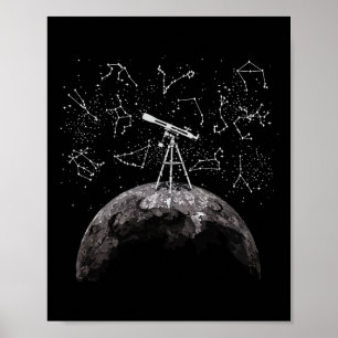 Poster Science de la Lune - Professeur d'astronomie, Astr