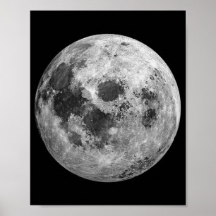 Poster Science de l'astronomie spatiale de la Pleine lune
