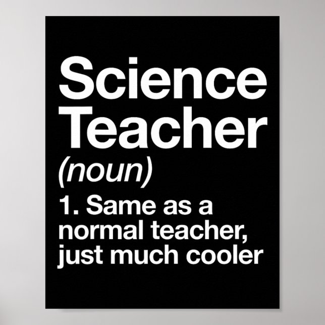 Poster Science Enseignant Définition Fun Ck À L'École D'A (Devant)
