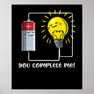 Poster Science Physique Vous Me Complétez Drôle Plaisante