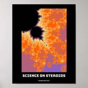 Poster Science sur les stéroïdes Mandelbrot fractal - sci