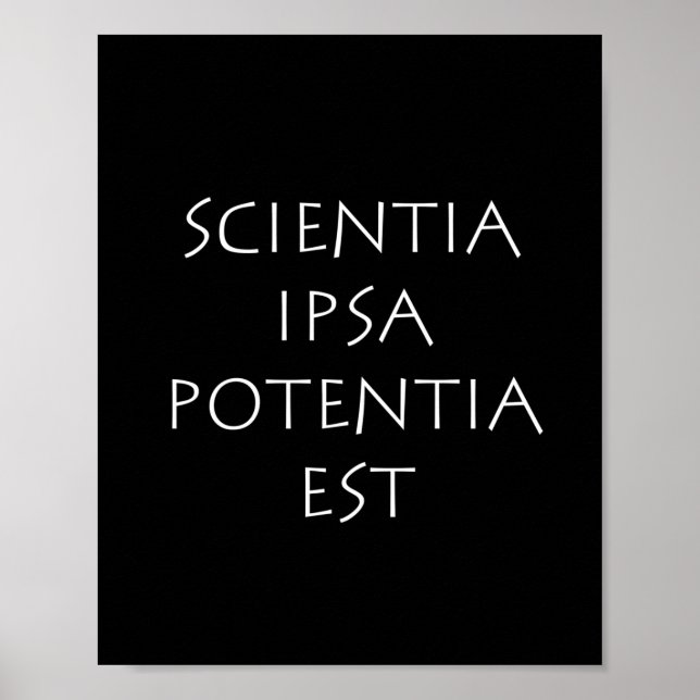 Poster Scientia ipsa potentia est (Devant)