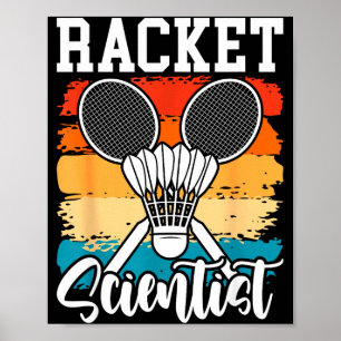 Poster Scientifique de raquette - Joueur de badminton Ath
