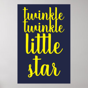 Poster scintiller scintiller petite étoile enfant pépiniè
