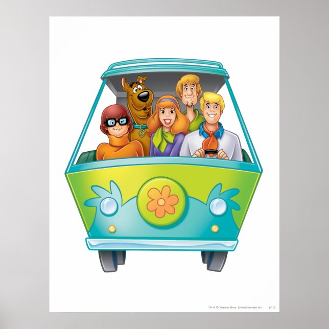 Poster Scooby-Doo & Gang Mystery Machine Airbrush (Devant)