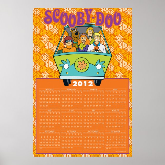 Poster Scooby-Doo La Machine à Mystère Calendrier 2012 (Devant)