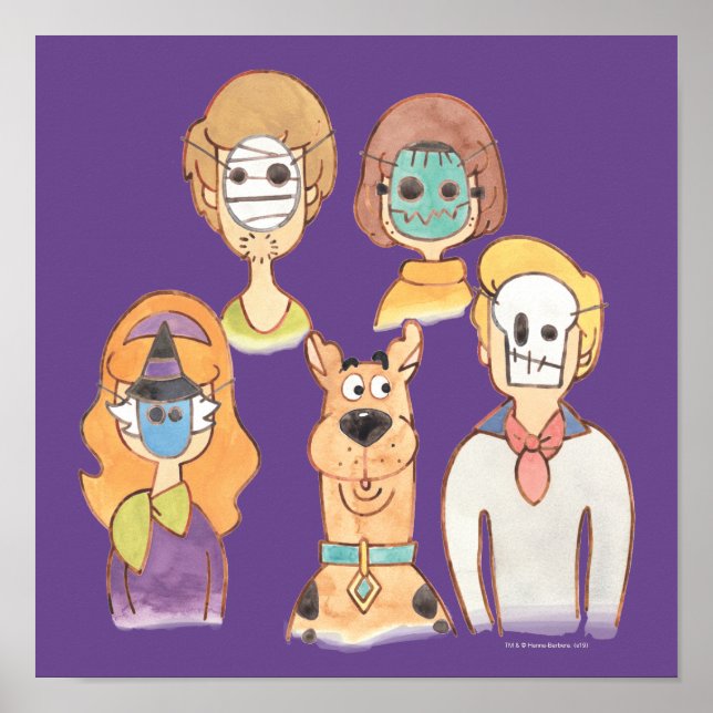 Poster Scooby-Doo | Nos masques Halloween (Devant)