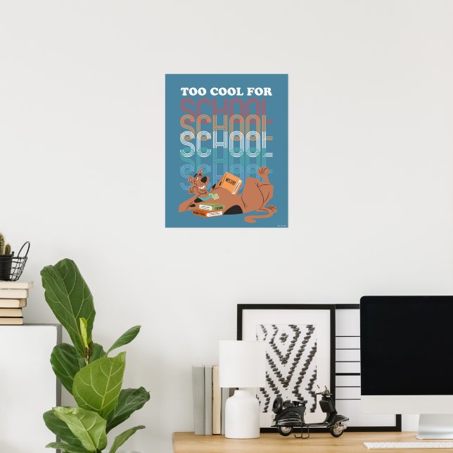 Poster Scooby Doo Trop Cool Pour L'École (Bureau à domicile)