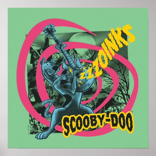 Poster Scooby-Doo Zoinks Punk Guitare Graphisme (Devant)