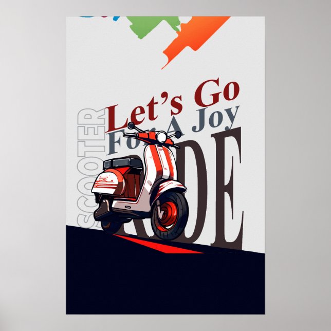 Poster Scooter Lets Go (Devant)