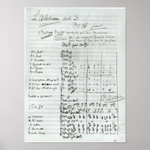 Poster Score manuscrit de la Loi III