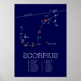 Poster Scorpie Constellation Zodiaque