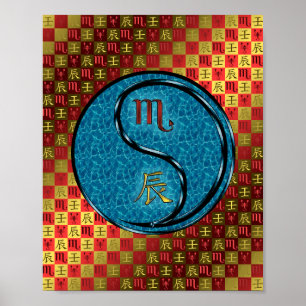 Poster Scorpio & Dragon d'eau