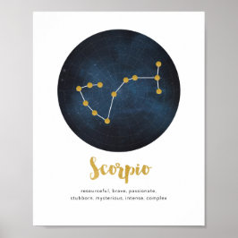 Poster Scorpio en étoile