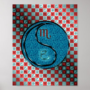 Poster Scorpio et serpent d'eau