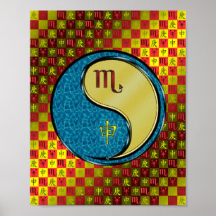 Poster Scorpio & Singe Métal