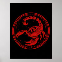 Scorpion Rouge Astrologie Signe du zodiaque Scorpi