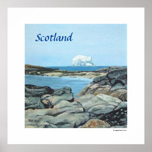 Poster Scotland Bass Rock North Berwick par Pola.B.Alex