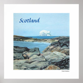 Poster Scotland Bass Rock North Berwick par Pola.B.Alex