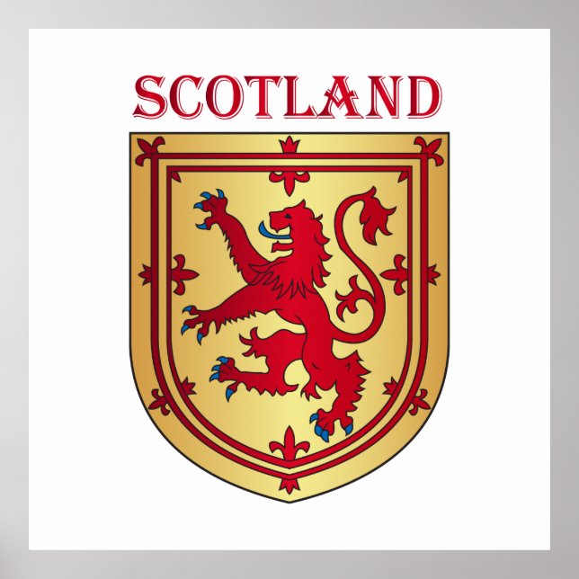 Poster Scotland coat of arms (Devant)