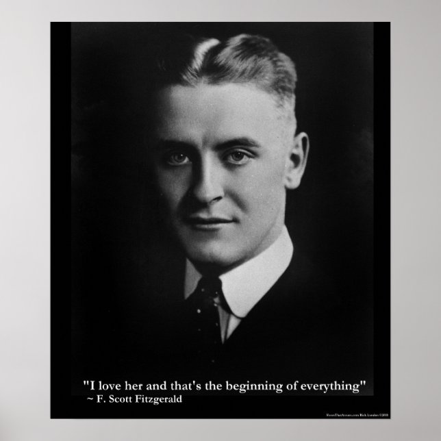 Poster Scott Fitzgerald "Amour/Début" (Devant)