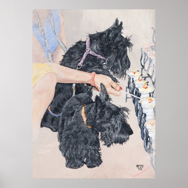 Poster Scotties Allume des Bougies (Devant)