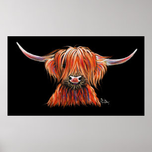 Poster SCoTTiSH HigHLaND CoW ' HaRLeY ' par SHiRLeY Mac