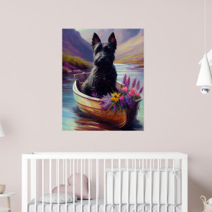 Poster Scottish Terrier sur une pagaie : une aventure Pit