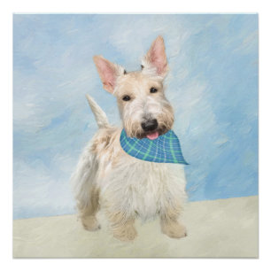 Poster Scottish Terrier Wheaten Dog Painting Art original