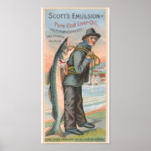 Scotts Cod Liver Huile Vintage Annonce