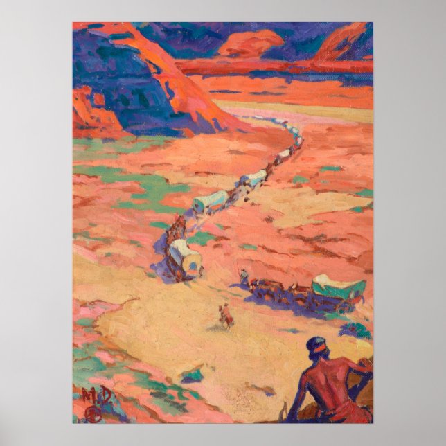 Poster Scouter les intrus par Maynard Dixon (Devant)