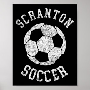 Poster Scranton Soccer Rétro Détresse 90's Vintage