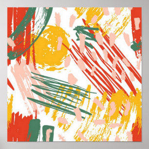 Poster Scribble Abstrait