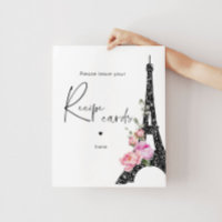 Script à thème Paris laissez votre carte de recett