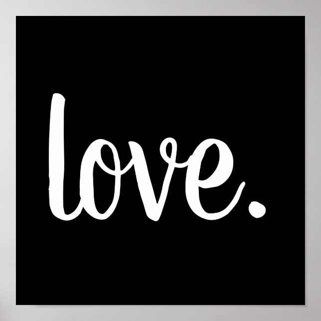 Poster script chic LOVE. | (Devant)