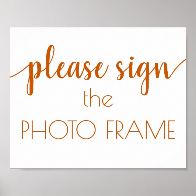 Poster Script d'automne simple | Panneau de cadre photo o (Devant)