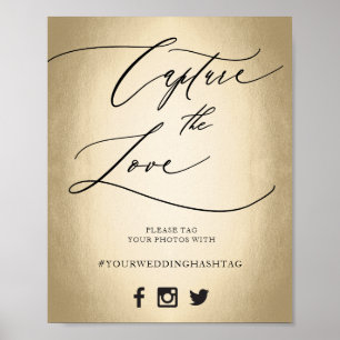 Poster Script de calligraphie Capture Le signe Mariage d'