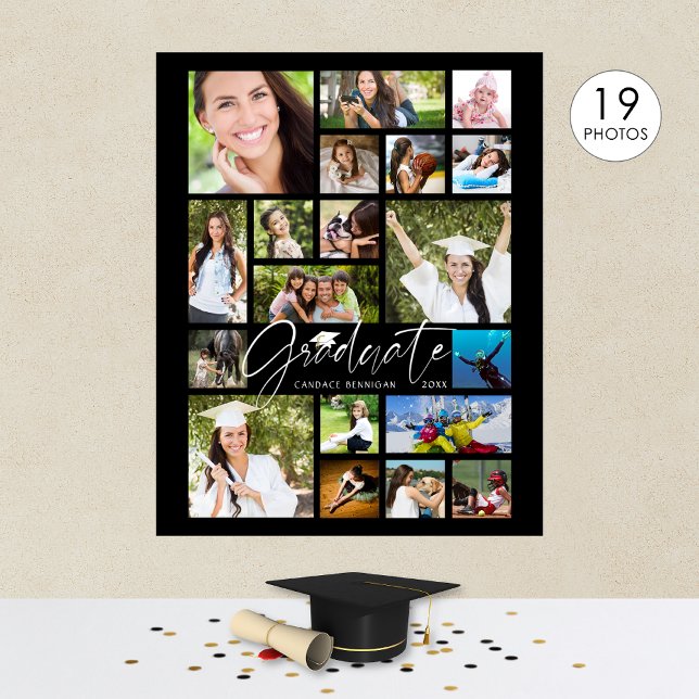Poster Script de collage photo de remise des diplômes 19  (Créateur téléchargé)