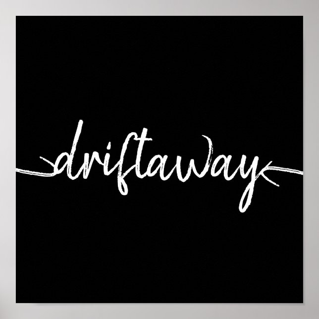 Poster script nautique DRIFT AWAY | (Devant)