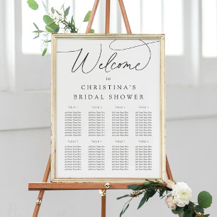 Poster Script simple et élégant Welcome & Seating Chart