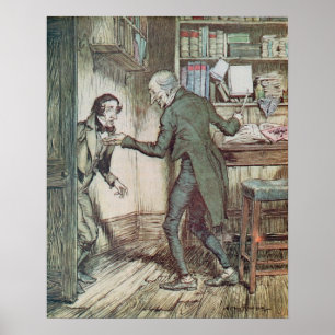 Poster Scrooge et Bob Cratchit