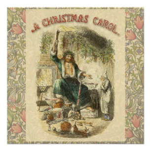Poster Scrooge Fantôme de Noël Présent