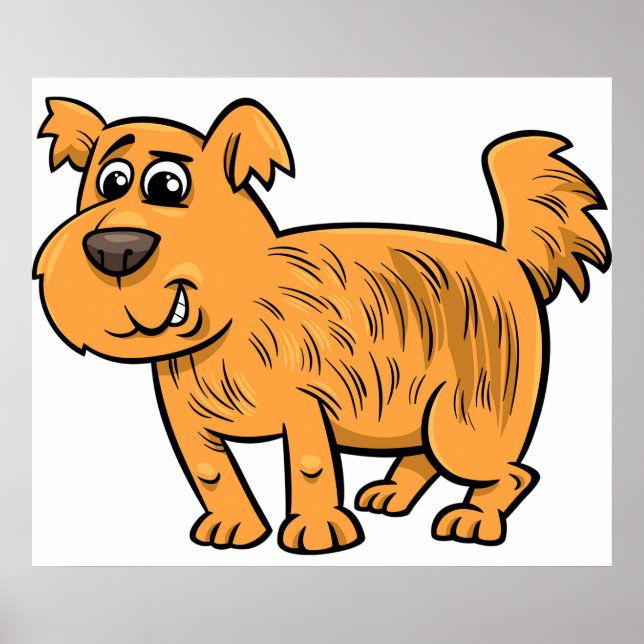 Poster Scruffy Orange Puppy Dog (Devant)