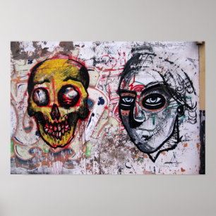 Poster Scull Street Art de Las Palmas